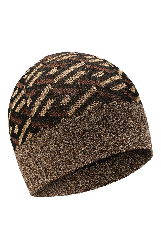 женская шапка-бини versace, коричневая