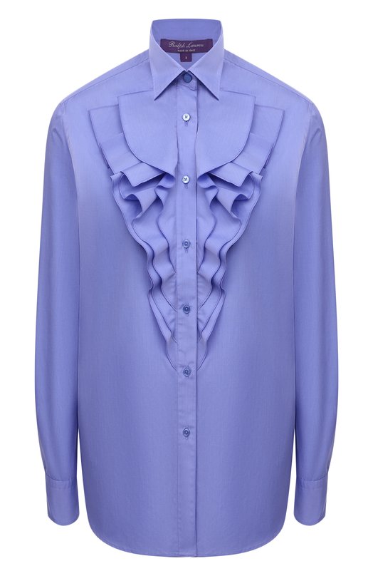 женская блузка с длинным рукавом ralph lauren, голубая