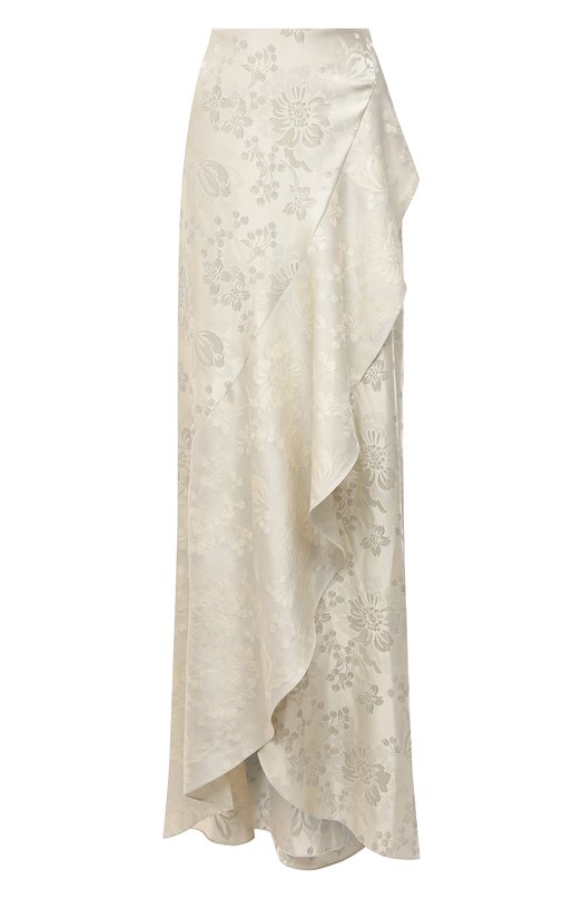 женская шелковые юбка ralph lauren, кремовая