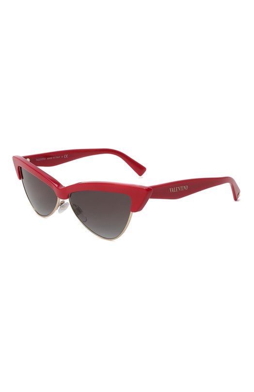женские солнцезащитные очки кошачьи глаза valentino, красные