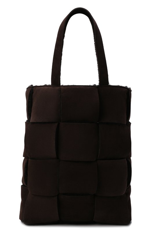 мужская сумка-шоперы bottega veneta, коричневая