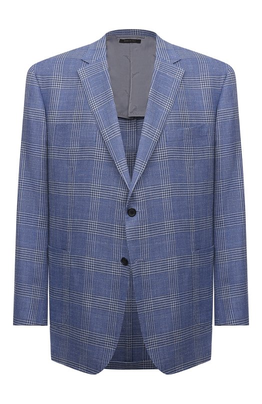 мужской шелковые пиджак brioni, голубой