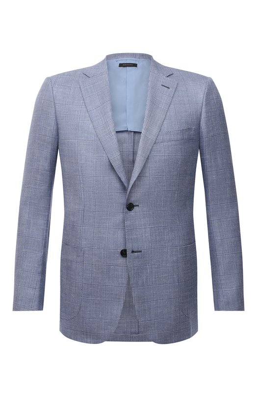 мужской шелковые пиджак brioni, голубой