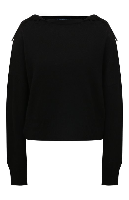 женский пуловер prada, черный