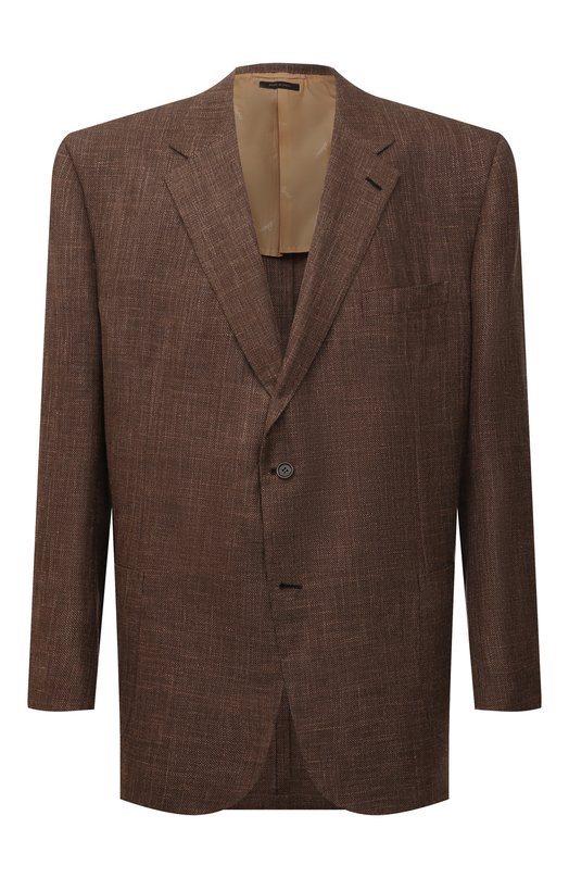 мужской шелковые пиджак brioni, коричневый