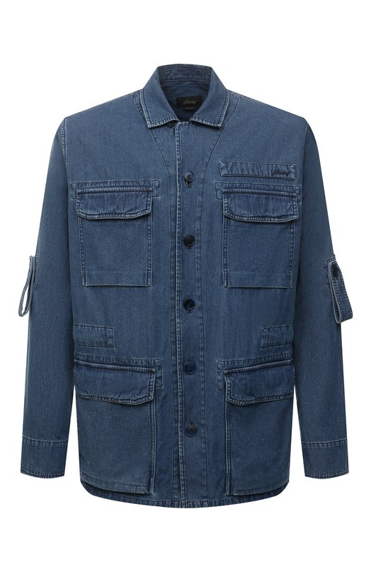 мужская джинсовые куртка brioni, синяя