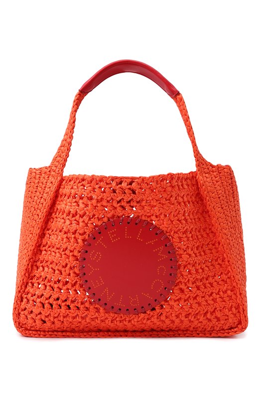 женская сумка-шоперы stella mccartney, оранжевая