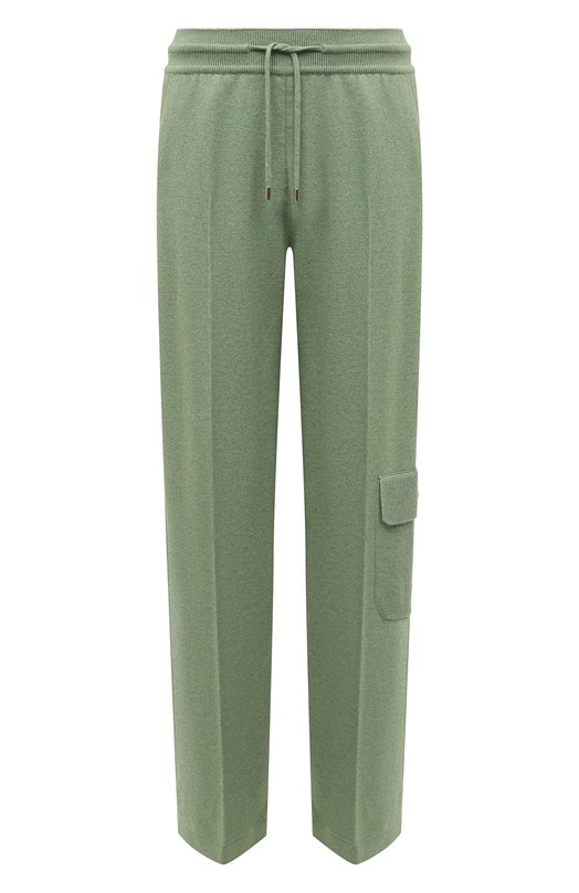 женские кашемировые брюки loro piana, зеленые