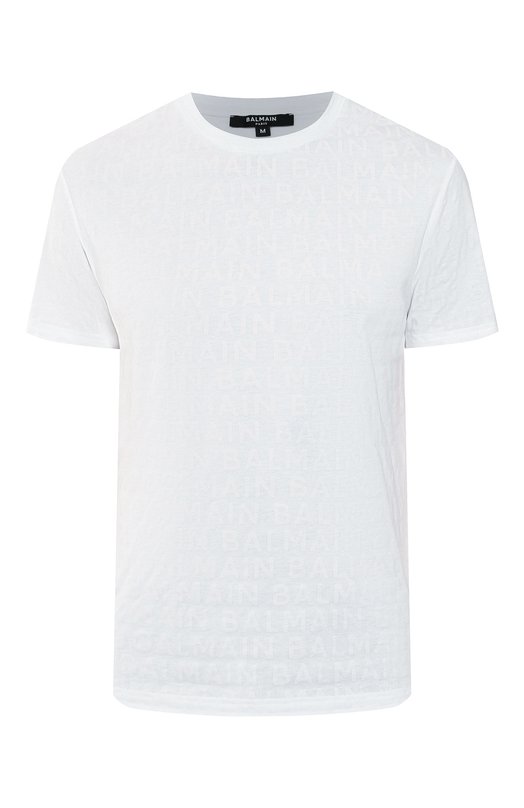 мужская футболка удлиненные balmain, белая