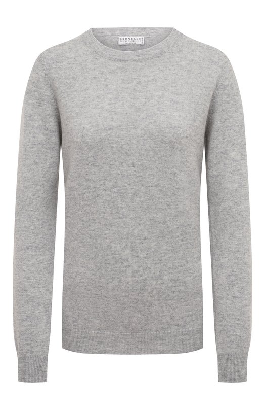 женский пуловер brunello cucinelli, серый