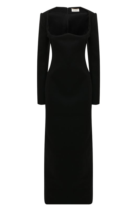 женское шерстяные платье saint laurent, черное