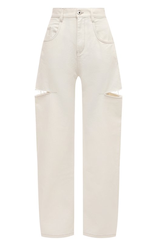 женские джинсы с высокой посадкой maison margiela, белые