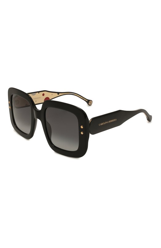 женские квадратные солнцезащитные очки carolina herrera, черные