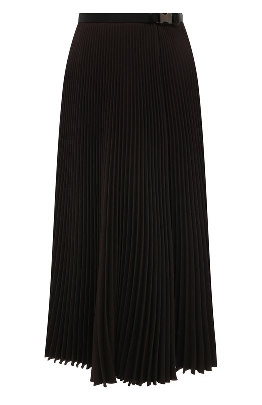 женская плиссированные юбка prada, коричневая