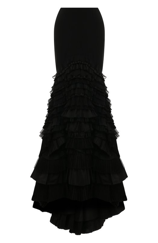 женская шелковые юбка ralph lauren, черная