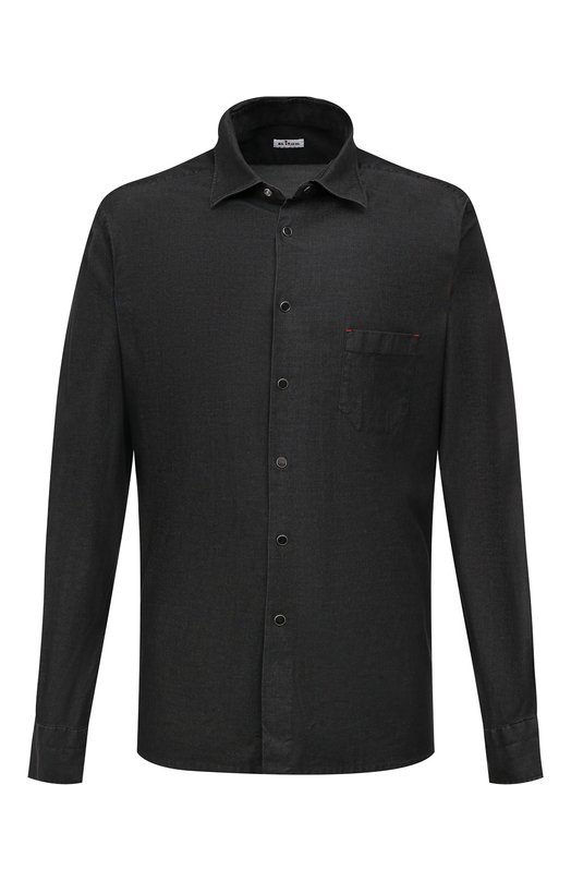 мужская рубашка kiton, черная