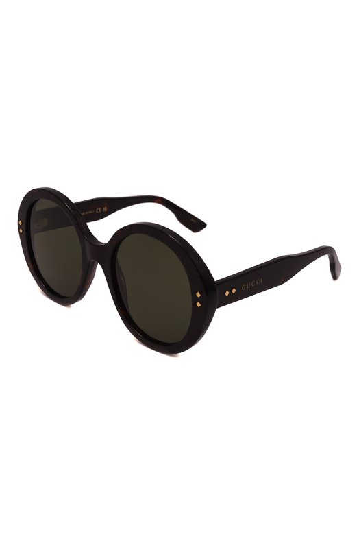 женские круглые солнцезащитные очки gucci, коричневые