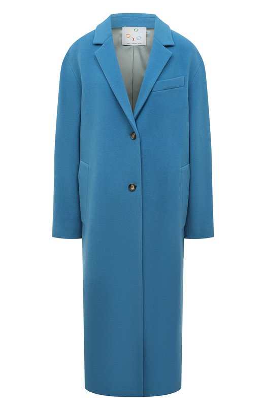 женское шерстяное пальто ololol, голубое