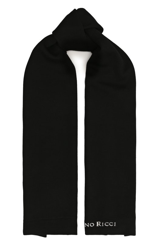 мужской шерстяные шарф stefano ricci, черный