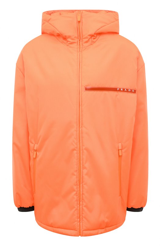 женская куртка prada, оранжевая
