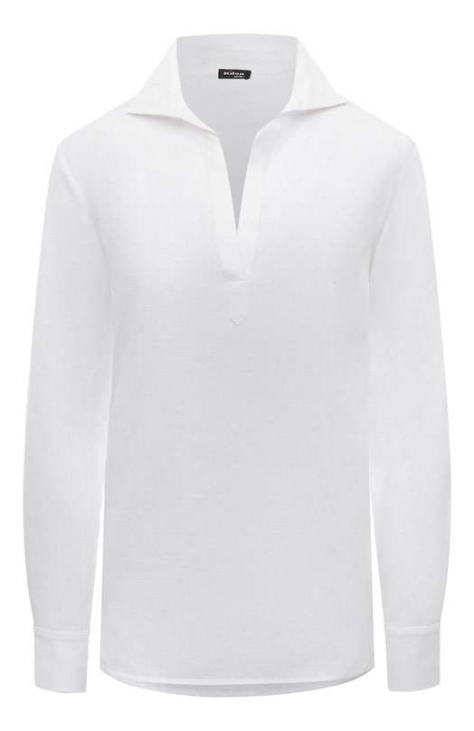 женская рубашка с v-образным вырезом kiton, белая