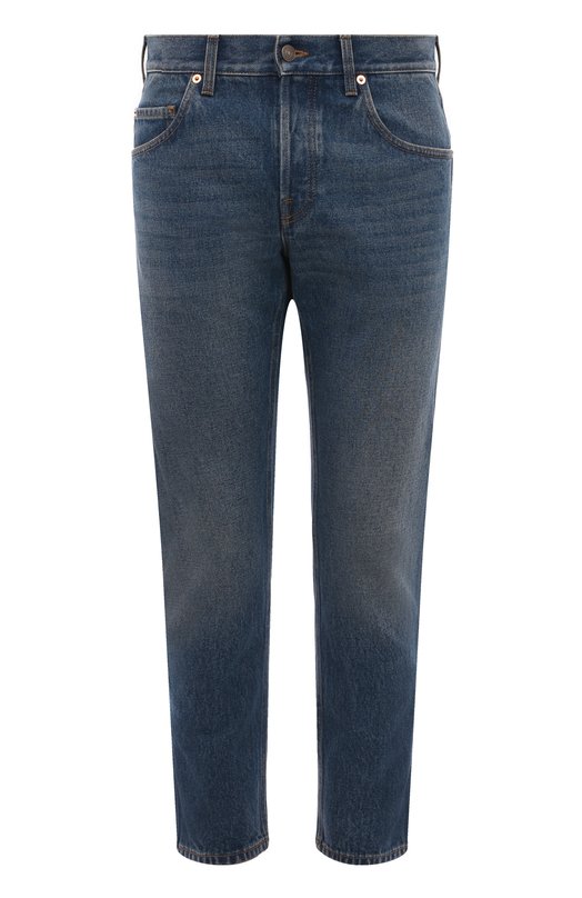мужские потертые джинсы gucci, синие