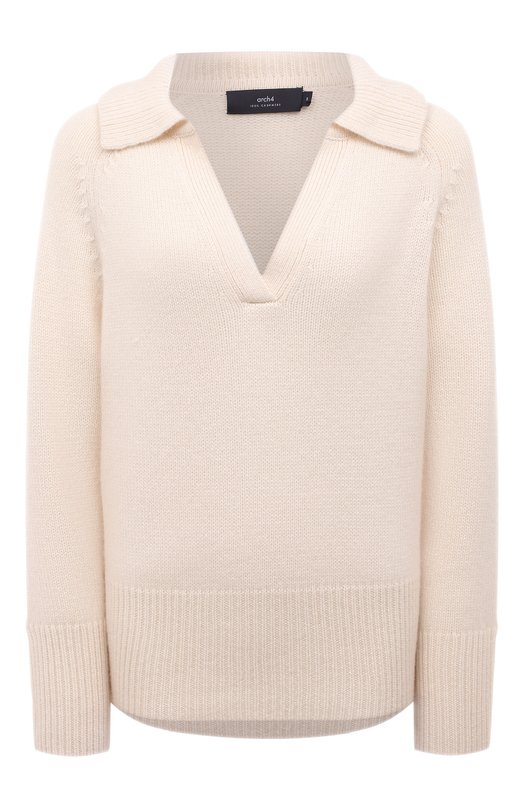 женский пуловер с v-образным вырезом arch4, кремовый