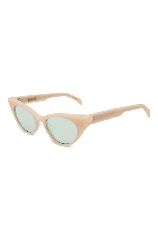 женские солнцезащитные очки кошачьи глаза g.o.d. eyewear, кремовые