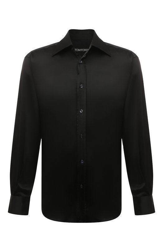 мужская шелковые рубашка tom ford, черная