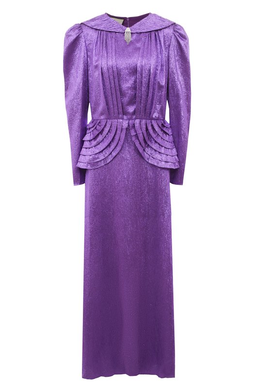 женское платье макси gucci, фиолетовое