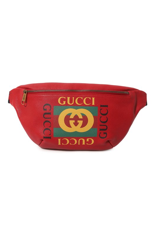 мужская кожаные сумка gucci, красная