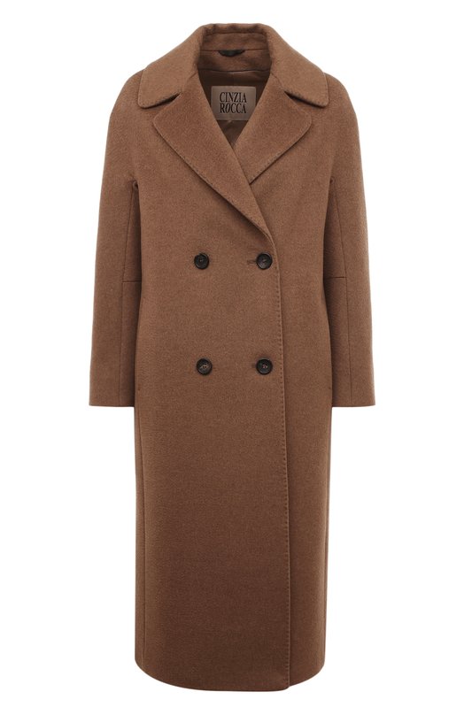 женское шерстяное пальто icons cinzia rocca, коричневое