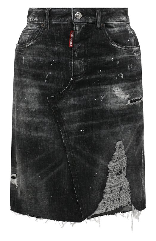 женская джинсовые юбка dsquared2, серая