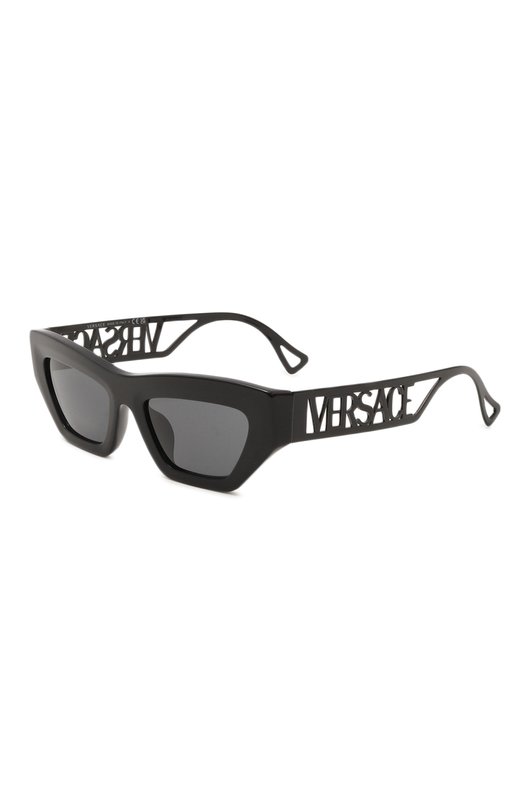 женские солнцезащитные очки кошачьи глаза versace, черные