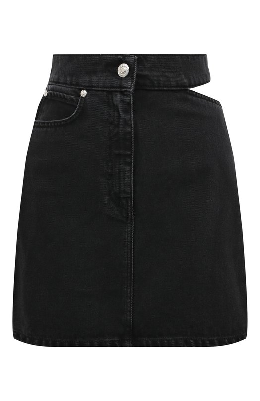 женская юбка мини msgm, черная