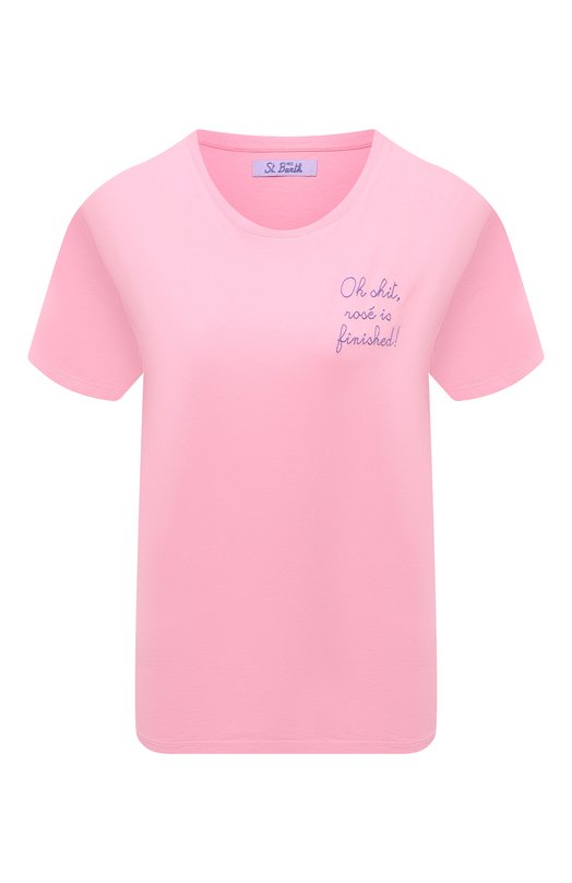 женская футболка mc2 saint barth, розовая