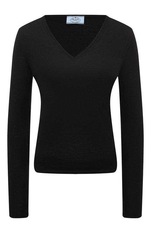 женский пуловер prada, черный