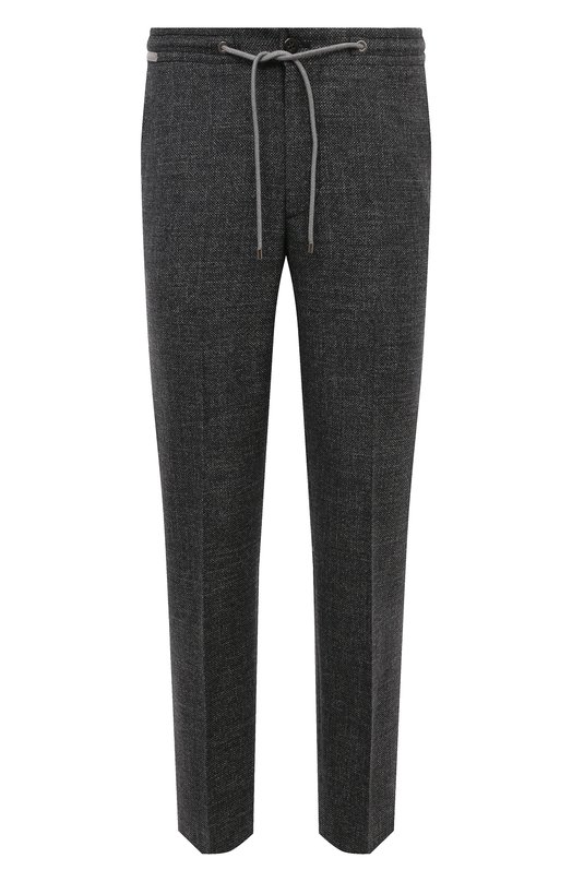 мужские шерстяные брюки corneliani, серые