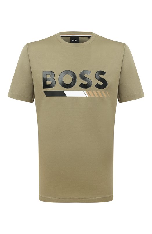 мужская футболка boss, зеленая