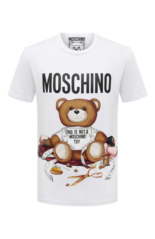 мужская футболка moschino, белая