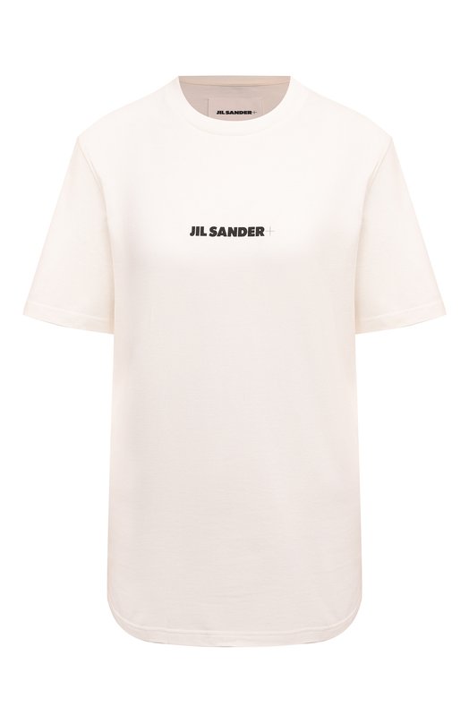женская футболка jil sander navy, кремовая