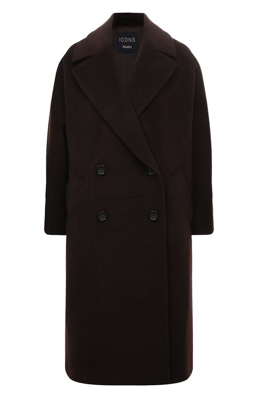 женское шерстяное пальто cinzia rocca, коричневое