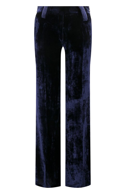 женские шелковые брюки forte_forte, синие