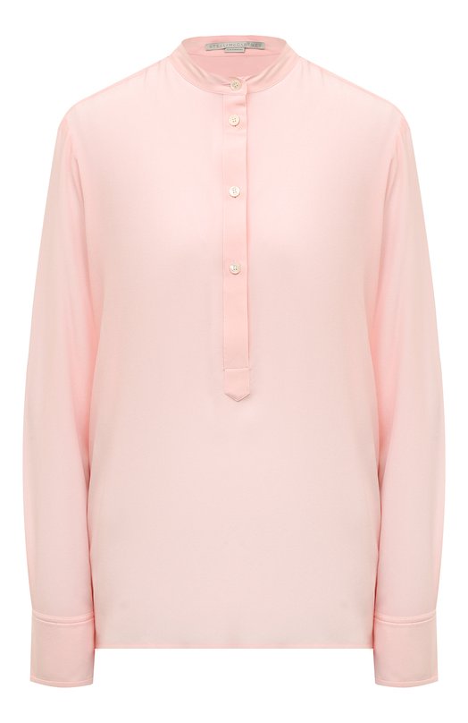 женская шелковые рубашка stella mccartney, розовая