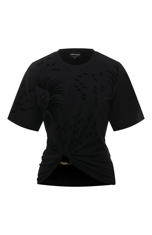 женская футболка giorgio armani, черная