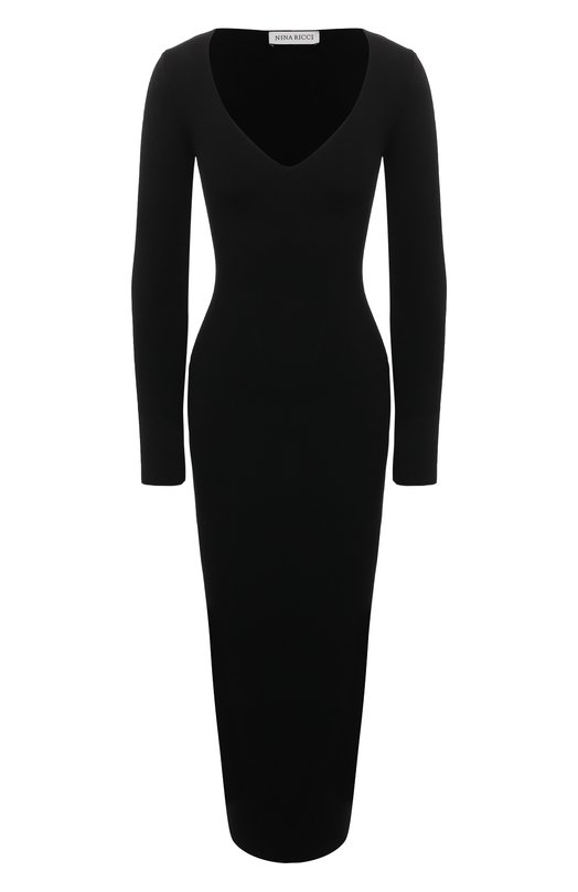 женское шерстяные платье nina ricci, черное