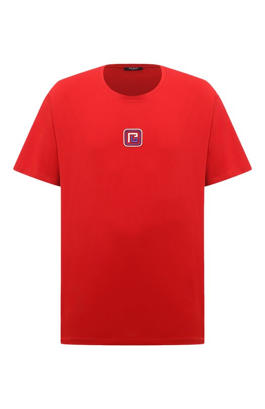 мужская футболка balmain, красная