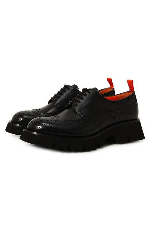 женские туфли-оксфорды santoni, черные