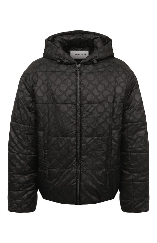 мужская утепленные куртка trussardi, черная