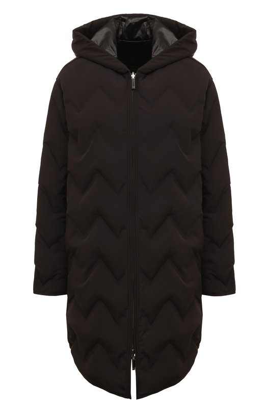 женская утепленные куртка emporio armani, черная
